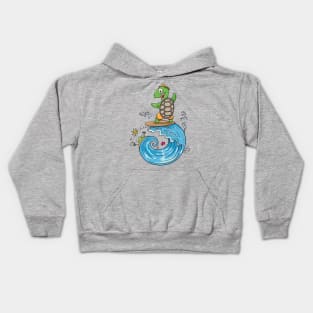 Surfing Turtle Kids Hoodie